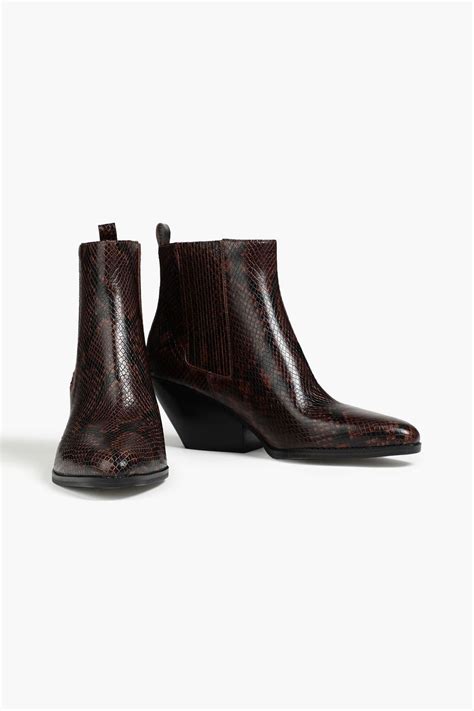 Michael Michael Kors Sinclair Ankle Boots In Print Leather 